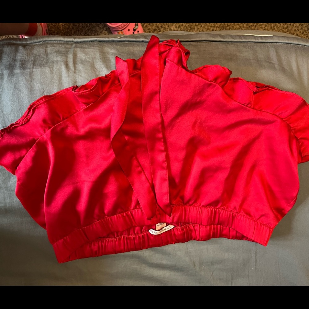 Victoria’s Secret Red satin shorts